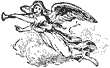 black white angel clip art