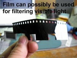 Ghost Camera - Film to filter visible light.