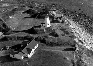Haunted Plymouth Lighthouse - Aerial View USCG 1970s
