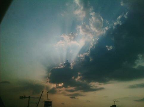 figure in the clouds