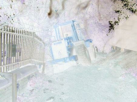 negative image of the manchester ghost picture