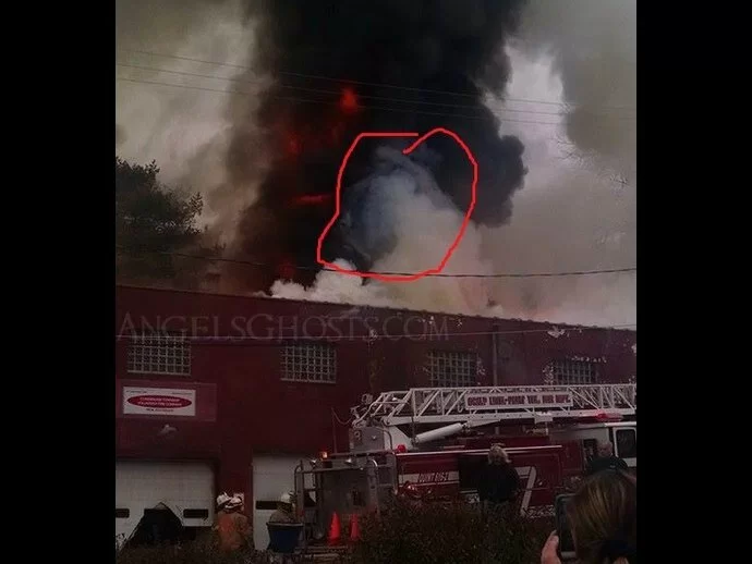 Angel likeness found in the smoke: Is it real? Is it a sign of higher aid?